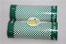 Two 2002 Masters Tournament Tube Sleeves of Strata Masters Logo Golf Balls