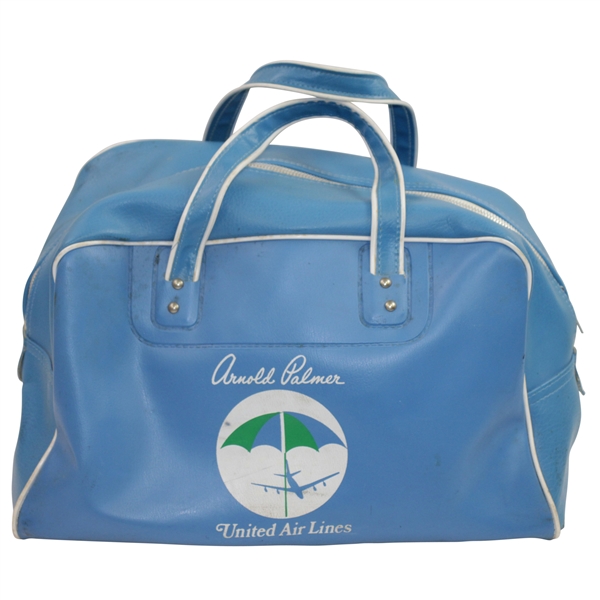 Arnold Palmer Signature Logo Lt Blue United Air Lines Duffel Bag