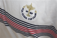 Mark Calcavecchia's 1989 Ryder Cup USA Team Issued Red/White/Blue Short Sleeve Shirt - XL 