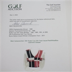 Mark Calcavecchia's 1991 Ryder Cup USA Team Issued Red/White/Blue Cashmere Sweater