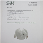Mark Calcavecchia's 1991 Ryder Cup USA Team Issued White Short Sleeve Shirt - XXL
