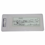 Samuel J. Snead Signed 6/27/1989 Personal Check PSA/DNA GEM MT 10 #83511574