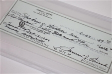 Samuel J. Snead Signed 6/27/1989 Personal Check PSA/DNA GEM MT 10 #83511574