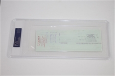 Samuel J. Snead Signed 6/27/1989 Personal Check PSA/DNA GEM MT 10 #83511574