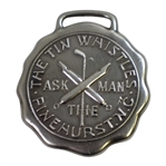 1913 Pinehurst Sterling Silver 'Ask The Man' Tin Whistles 2nd Prize Medal Won by W.G. Clark