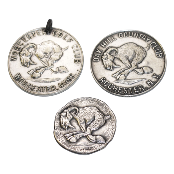Worcester GC, The Western Hills CC, & Oak Hill CC Goat Club Medals - Seldom Seen