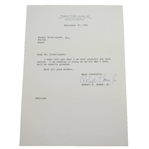 Bobby Jones Signed 9/20/1961 Letter to R&A Captain Thomas Fothringham JSA ALOA