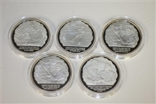 USGA Museum Ltd Ed Five Arnold Palmer Commemorative Victory Coins in Original Box with Cert