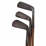 Three Tom Stewart RTJ Irons - 4-iron, Spade Mashie, & Putter