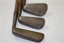 Three Tom Stewart RTJ Irons - 4-iron, Spade Mashie, & Putter