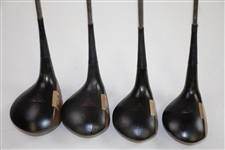 Set of Four MacGregor M75 Eye-O-Matic Tourney Woods