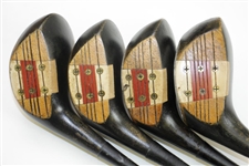 Set of Four MacGregor M75 Eye-O-Matic Tourney Woods