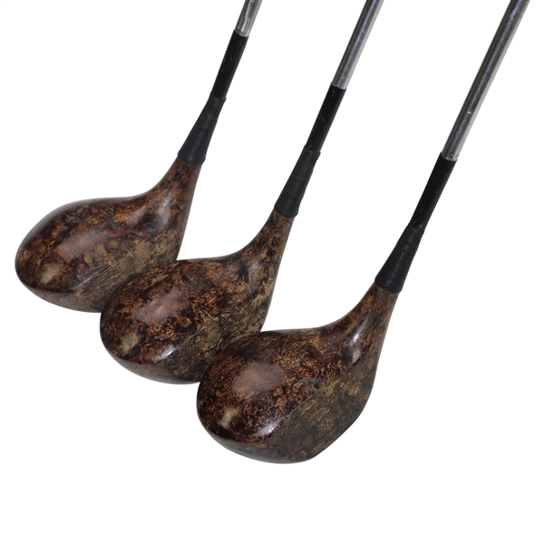 Set of Three Textolite R14 Woods by General Electric - Driver, Brassie, & Spoon