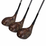 Set of Three Textolite R14 Woods by General Electric - Driver, Brassie, & Spoon