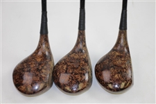 Set of Three Textolite R14 Woods by General Electric - Driver, Brassie, & Spoon