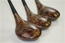 Set of Three Textolite R14 Woods by General Electric - Driver, Brassie, & Spoon