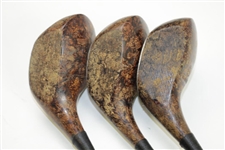 Set of Three Textolite R14 Woods by General Electric - Driver, Brassie, & Spoon
