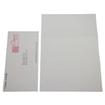 Tiger Woods Signed Condolences for Ken's Passing Letter to Kathleen Venturi with Envelope - JSA ALOA