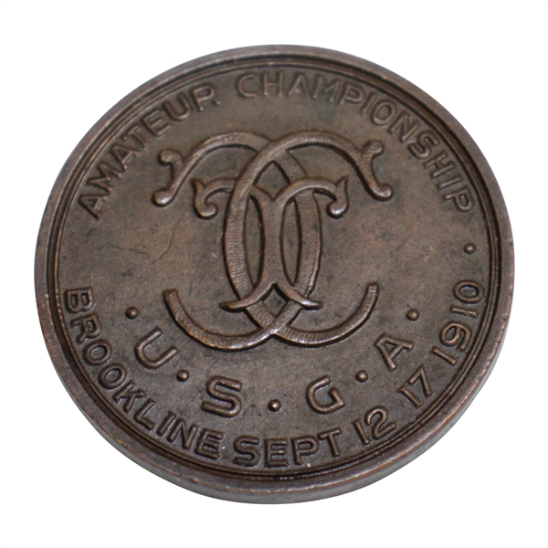 1910 US Amateur Championship at Brookline Contestant Badge - William C. Fownes Winner - Seldom Seen