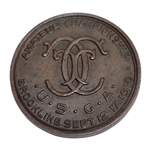 1910 US Amateur Championship at Brookline Contestant Badge - William C. Fownes Winner - Seldom Seen