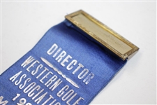 1927 Western Amateur Championship at Seattle Golf Club (ONE OF A KIND) Director Ribbon Badge - Bob Stein Winner