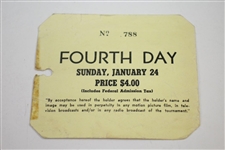 1959 Bing Crosby National Pro-Am Sunday Final Round Ticket #788 - Art Wall Winner