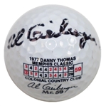 Al Geiberger Signed Mr. 59 Danny Thomas Classic Scorecard Logo Golf Ball JSA ALOA