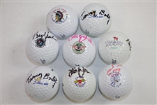 US Open Champions Signed Golf Balls - Bolt(x2), Janzen(x2), Zoeller, Pavin, Irwin, & North JSA ALOA