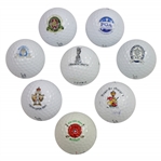 Eight OPEN & PGA Major Championship Logo Golf Balls