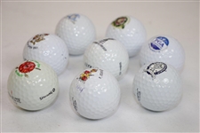 Eight OPEN & PGA Major Championship Logo Golf Balls