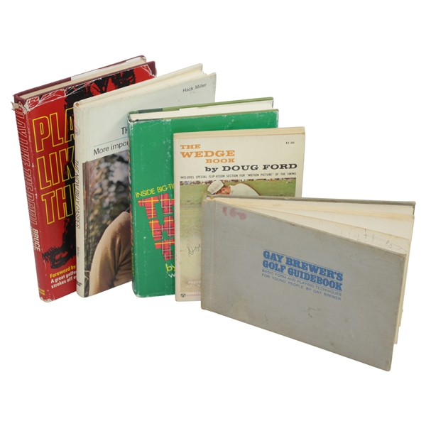 Boros, Casper, Devlin, Brewer, & Ford Signed Golf Biographies/Instructional Books JSA ALOA