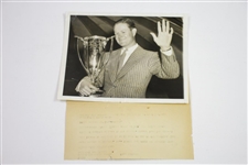 Three 1930's Wire Photos of Byron Nelson - Includes Western Open & US Opens