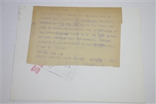 Ken Venturi Signed 1953 UPI Photo at US Amateur Championship JSA ALOA