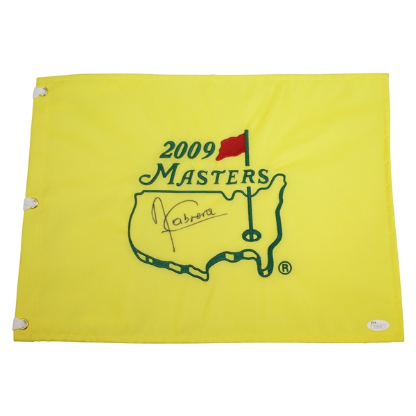 Angel Cabrera Signed 2009 Masters Embroidered Flag JSA #V74114