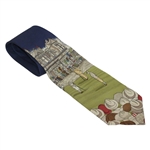 Currier & Ives Bobby Jones Wins British Open at St. Andrews Image Themed Ralph Lauren Tie