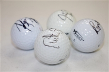Ray Floyd, Curtis Strange, Justin Leonard, & Kevin Kisner Signed Golf Balls JSA ALOA