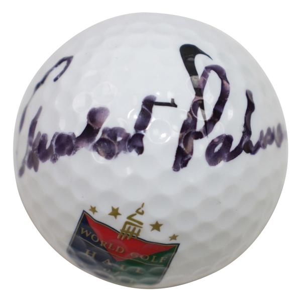 Arnold Palmer Signed World Golf Hall of Fame Logo Golf Ball JSA ALOA