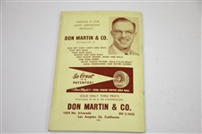 1960 Southern California P.G.A. Championship Official Program & Ticket #262