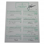 Jack Nicklaus Signed 1986 Masters Tournament Four Day Replica Scorecard Display JSA ALOA
