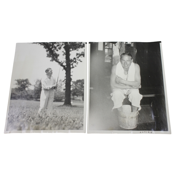 1933 US Open at North Shore GC Wire Photos - Leo Diegel & Joe Kirkwood - June 8th & 10th