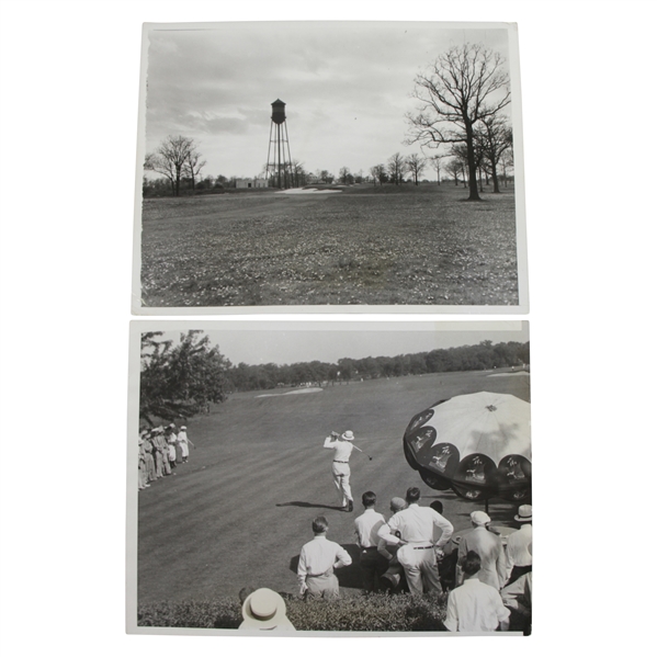 1933 US Open at North Shore GC Wire Photos - Bob MacDonald & Danger Spots - June 8th & May 23rd