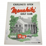 Sam Snead, Ellsworth Vines, & Ed Oliver Signed 1953 Carlings Open Program FULL JSA #X22541