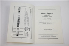 1968 West Sussex Golf Club Official Handbook by Henry Longhurst