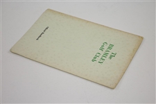 Circa 1950 The Bramley Golf Club Official Handbook by Robert Browning