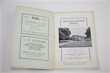 Circa 1950 The Bramley Golf Club Official Handbook by Robert Browning