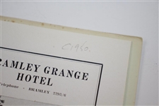 Circa 1950 The Bramley Golf Club Official Handbook by Robert Browning