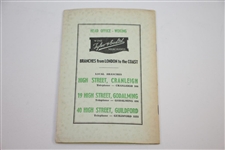 Circa 1950 The Bramley Golf Club Official Handbook by Robert Browning