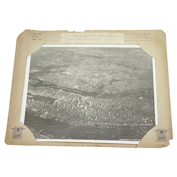 1930s Aerial Photo by Curtiss Flying Service - Manhattan Island & Bayside Links - Wendell Miller Collection