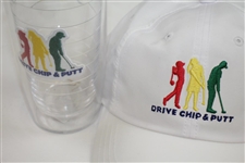 Drive, Chip, & Putt Unused White Hat with Tervis Tumbler