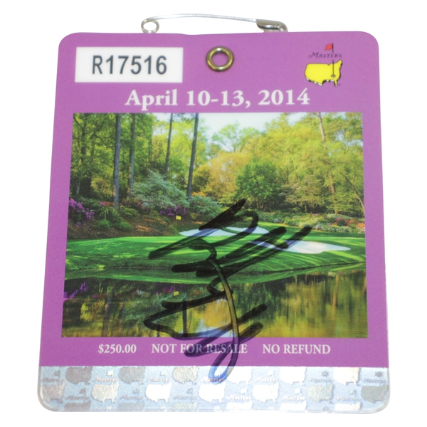 Bubba Watson Signed 2014 Masters Series Badge #R17516 JSA #DD48475
